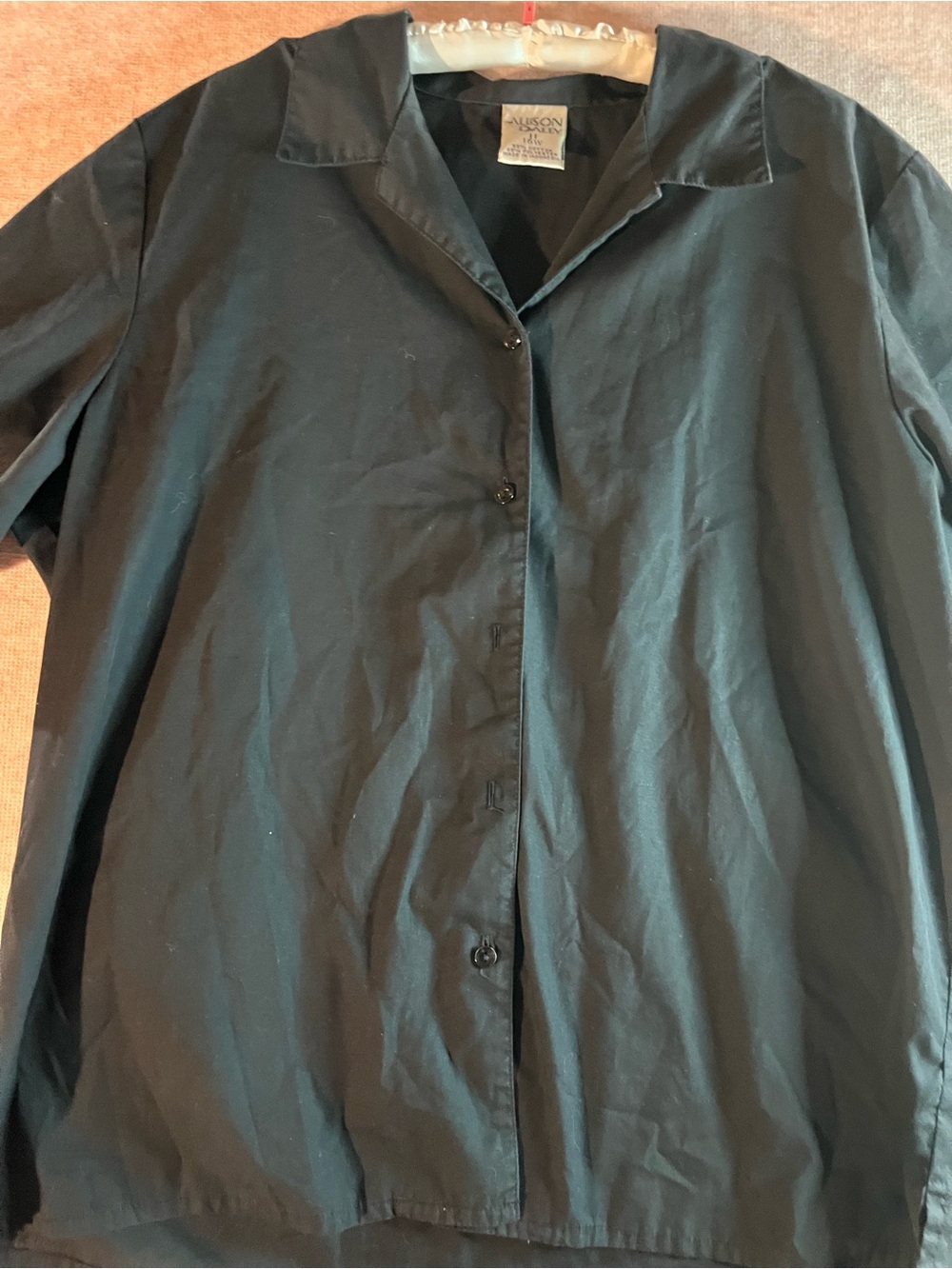 Allison Daley Black Men's Collared Button-Down Shirt